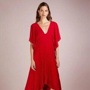 NWT - Amazing CLUB MONACO red flowy ZORBINA midi dress - Size 6